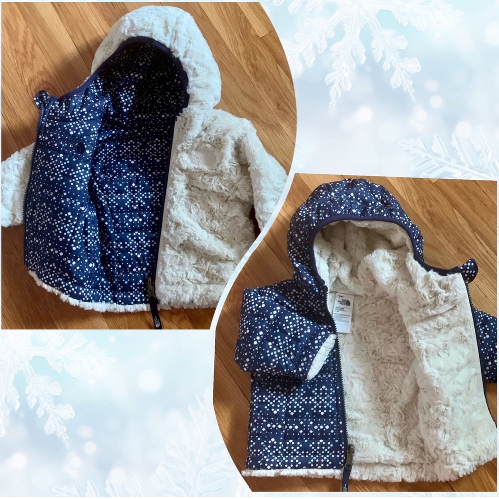 The North Face Infant 0-3M Reversible Hooded Winter Jacket Gender Neutral